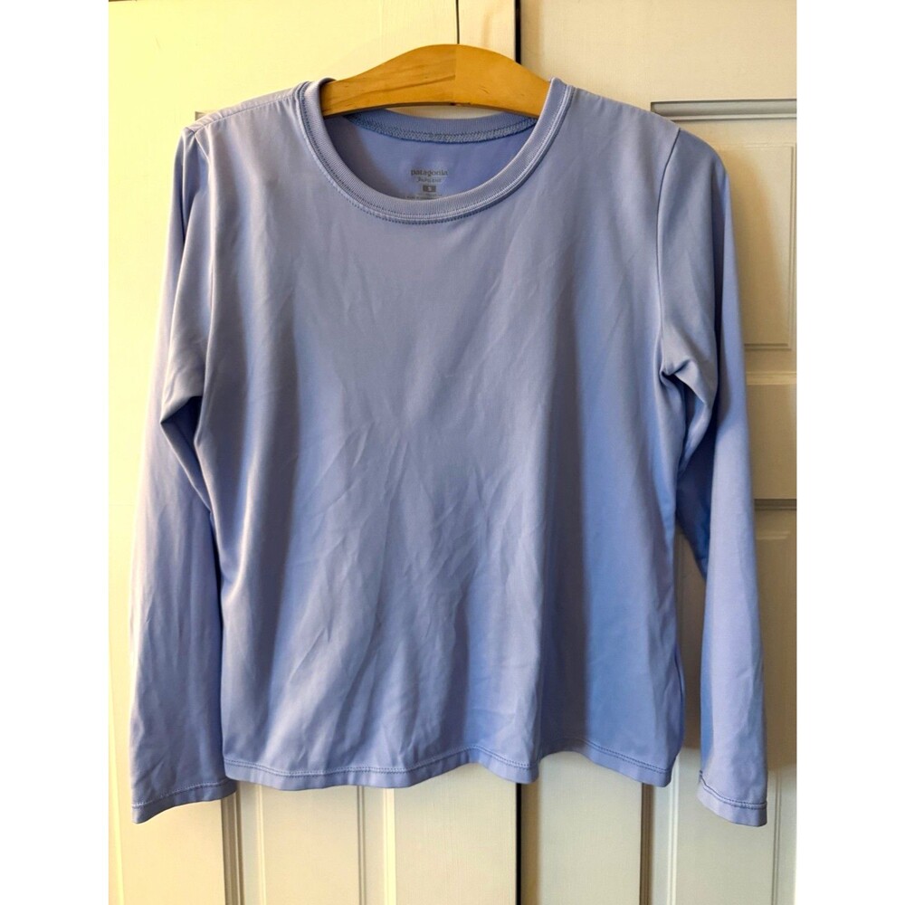 Vintage Patagonia Capilene Shirt S Blue Long Sleeve Base Layer Crew Made In USA